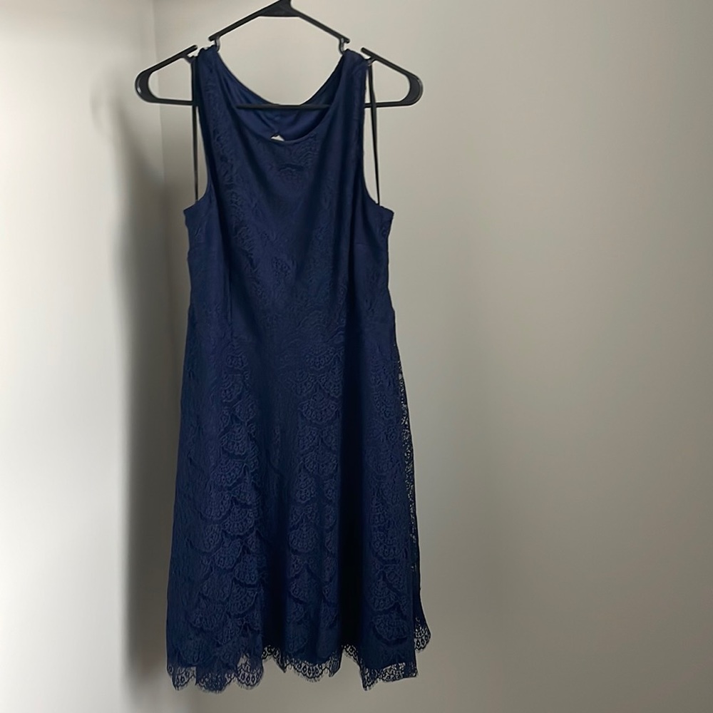 Jessica Simpson lace blue navy dress